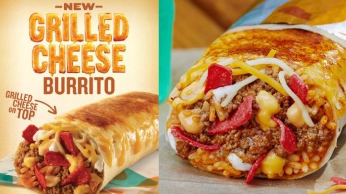 Taco bell steak grilled cheese burrito nutrition