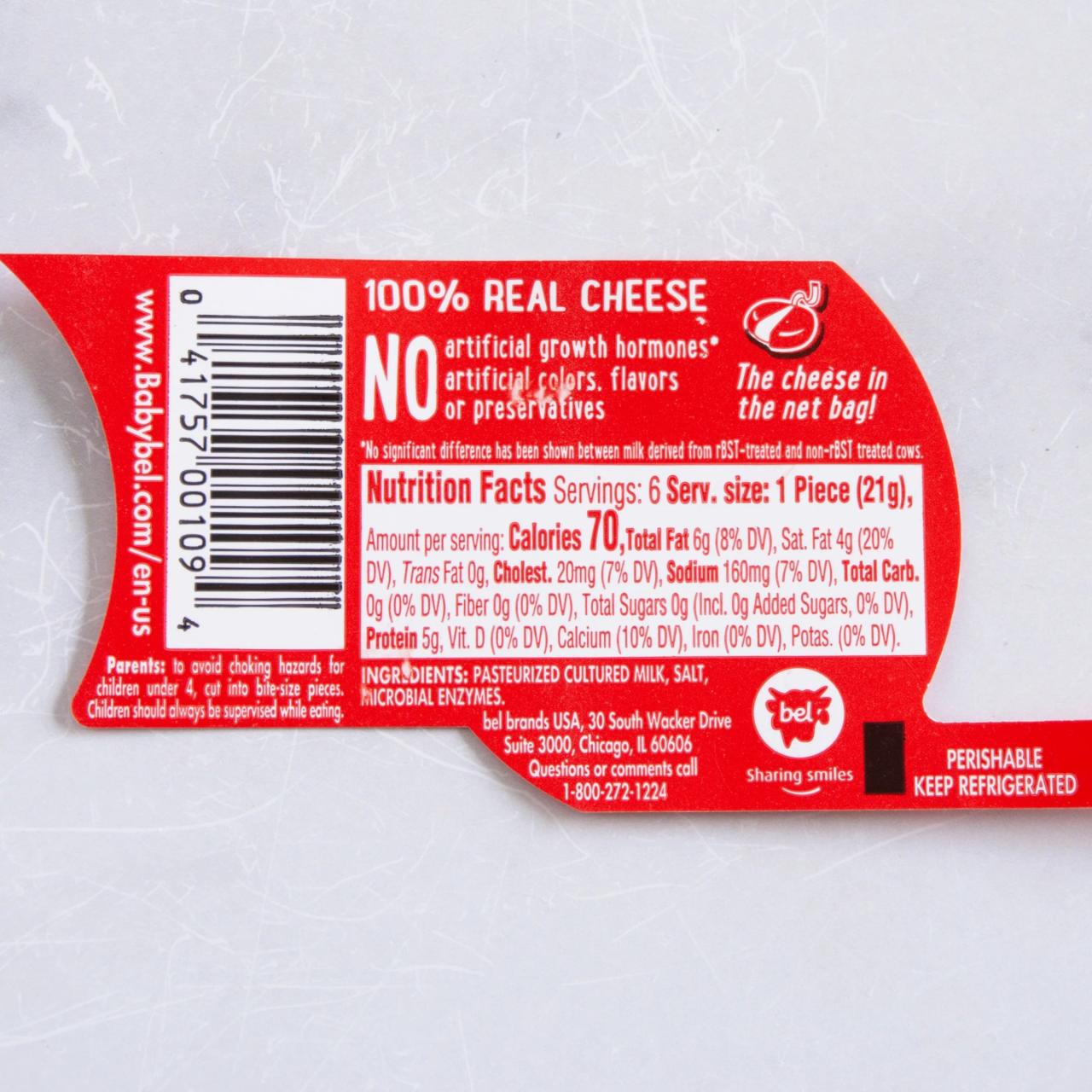 Babybel cheese nutrition information