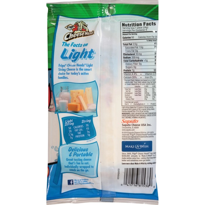 Frigo string cheese nutrition