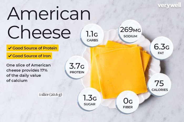 1 slice of american cheese nutrition facts