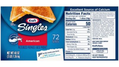 1 Slice of American Cheese Nutrition Facts