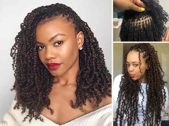 Kinky twist hairstyles long hair