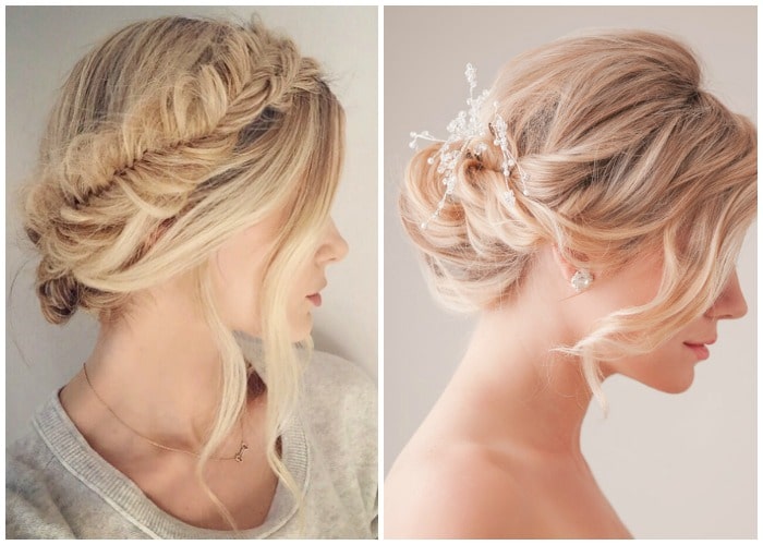 Hairstyles hair prom medium length bun braid