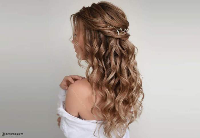 Hairstyles for brides with long hair