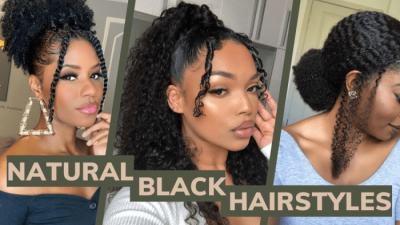 Ponytail hairstyles for natural black hair