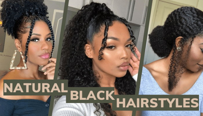 Ponytail hairstyles for natural black hair