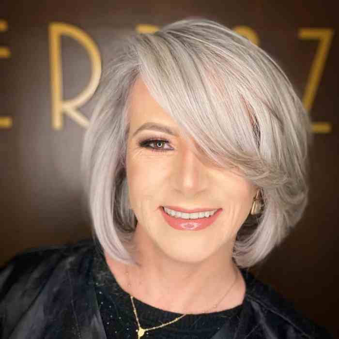 Hairstyles for grey haired ladies