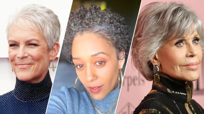 Hairstyles for grey haired ladies