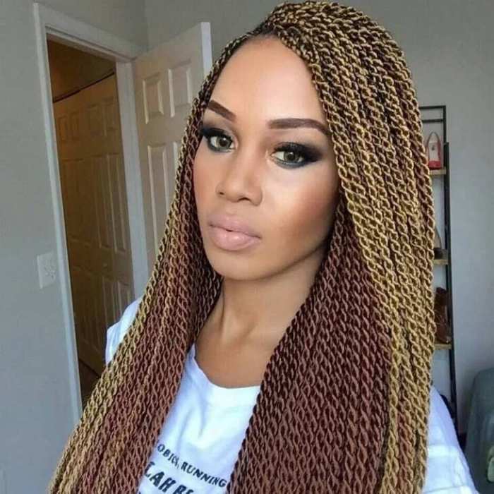 Kinky twist hairstyles long hair